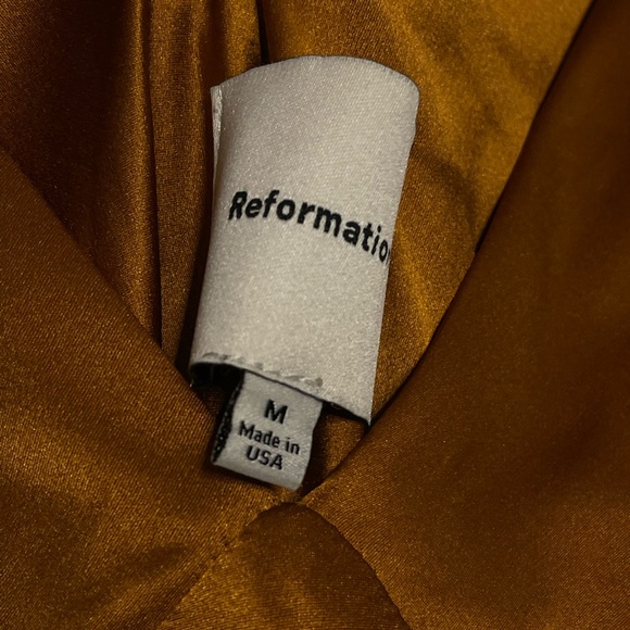 Reformation Pernille Silk Maxi Dress in Copper - Picture 10 of 14